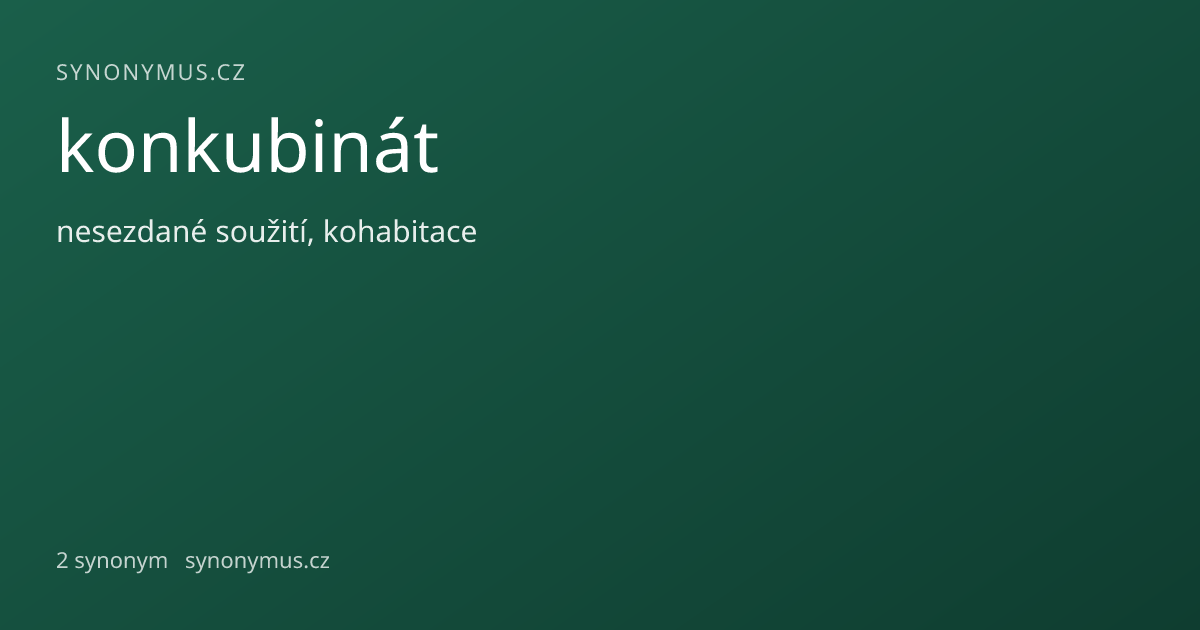Náhled odkazu: konkubinát