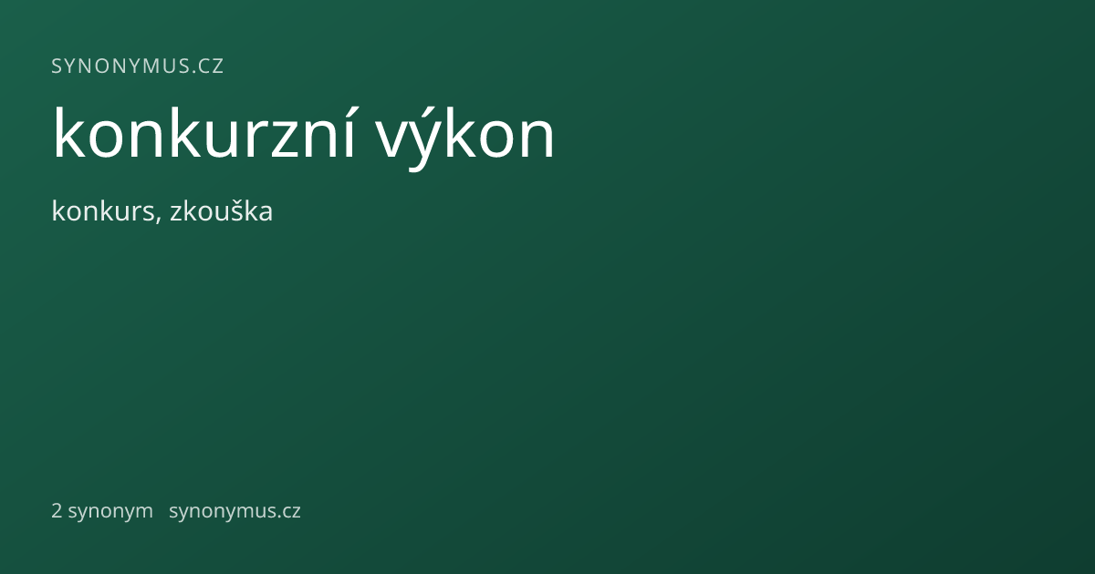 Náhled odkazu: konkurzní výkon