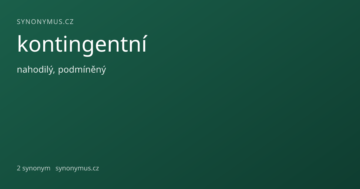 Náhled odkazu: kontingentní