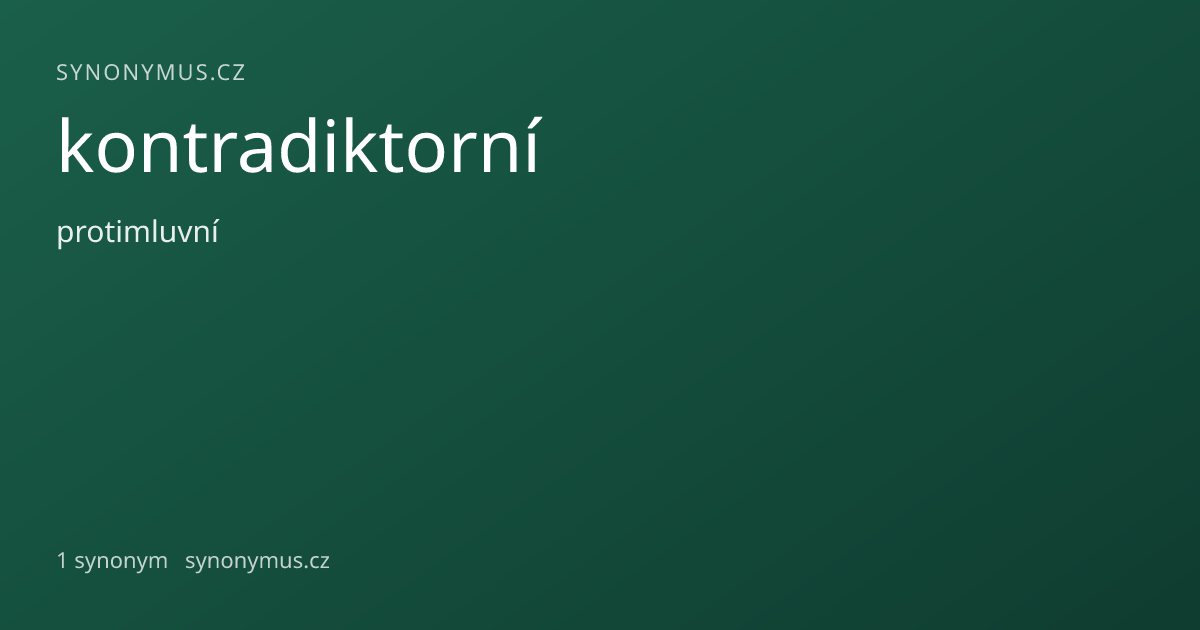 Náhled odkazu: kontradiktorní