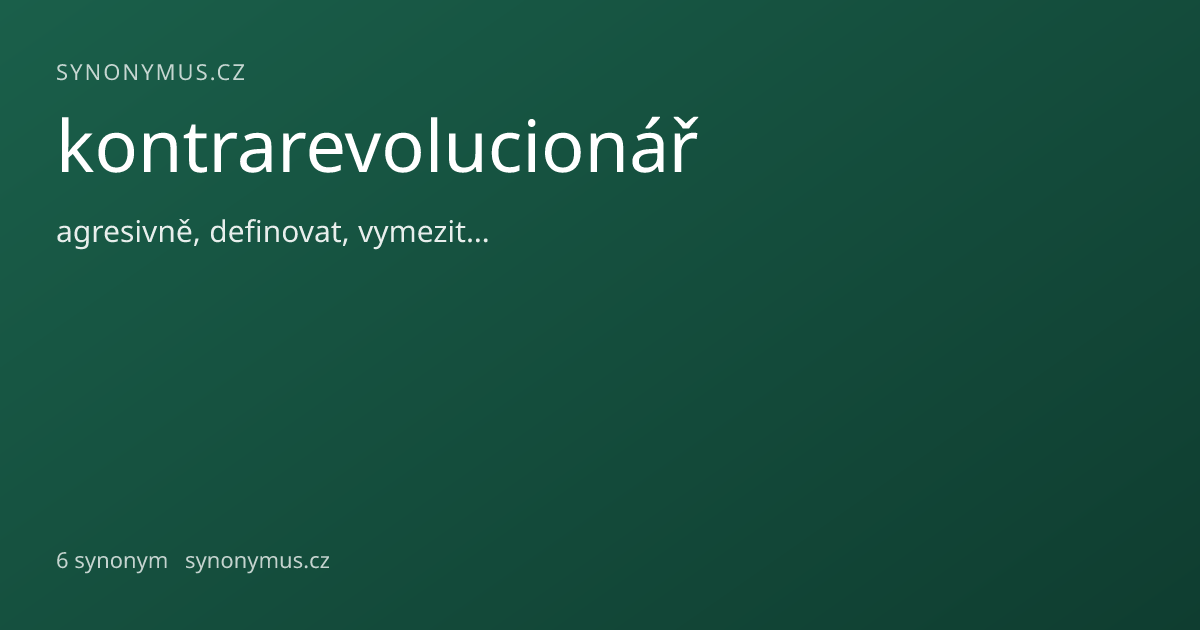 Náhled odkazu: kontrarevolucionář