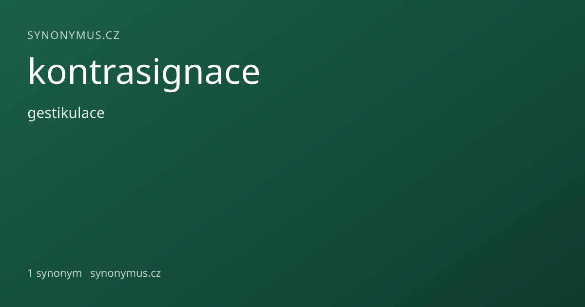 Náhled odkazu: kontrasignace