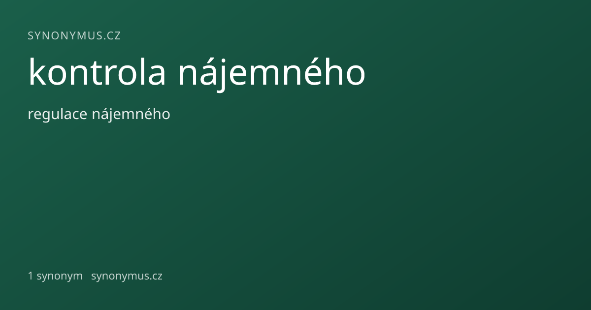 Náhled odkazu: kontrola nájemného