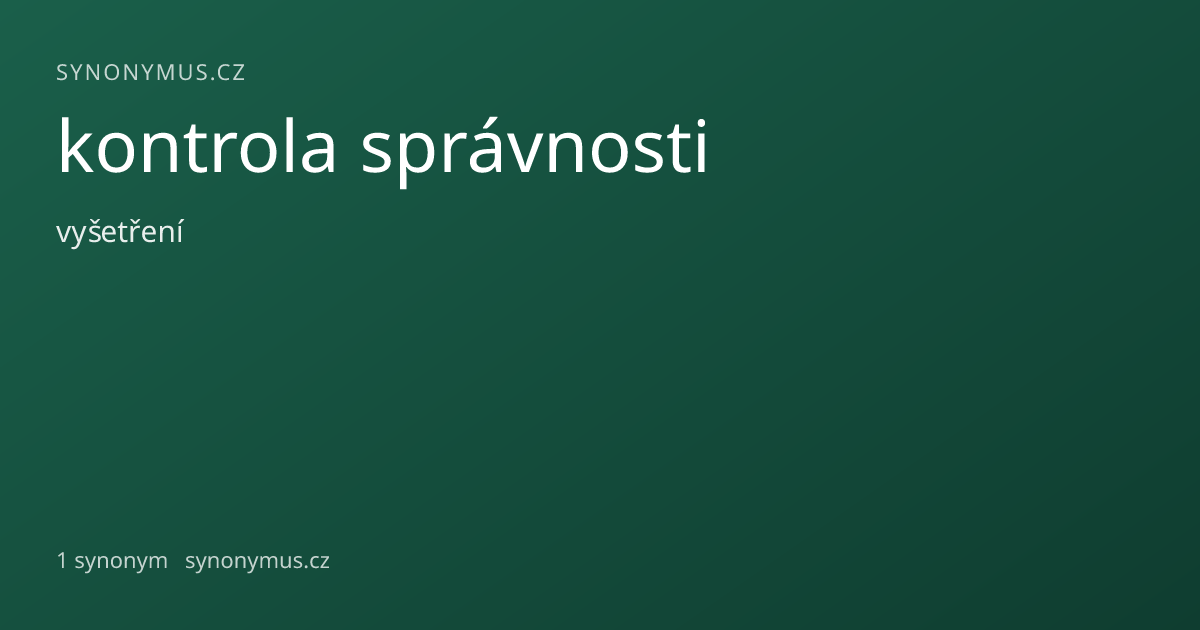 Náhled odkazu: kontrola správnosti