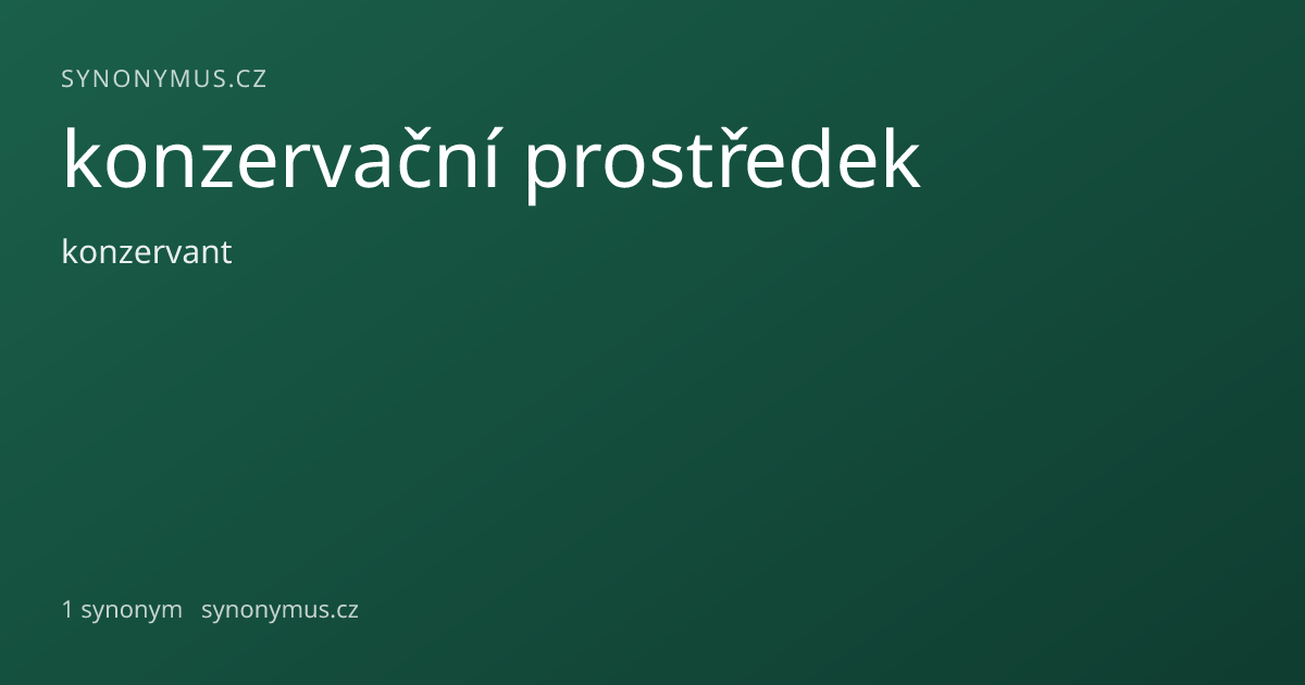 Náhled odkazu: konzervační prostředek