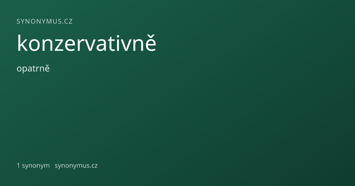 Náhled odkazu: konzervativně