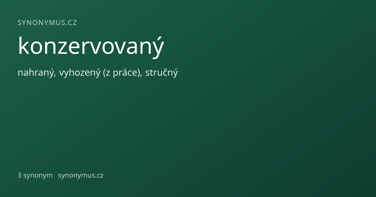 Náhled odkazu: konzervovaný