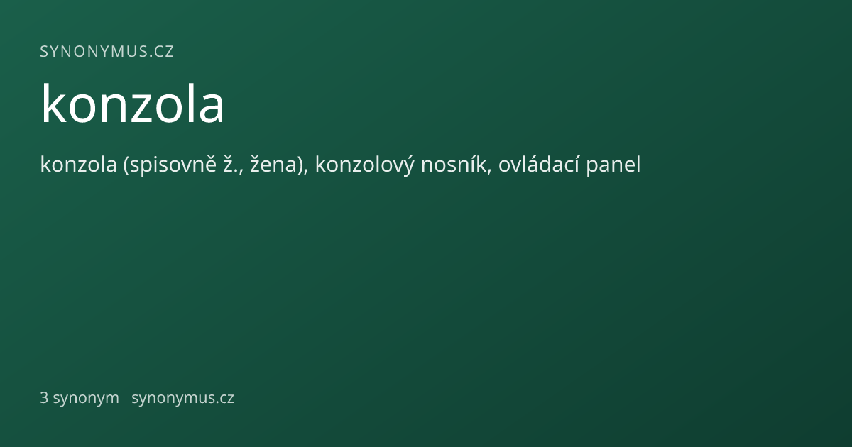 Náhled odkazu: konzola