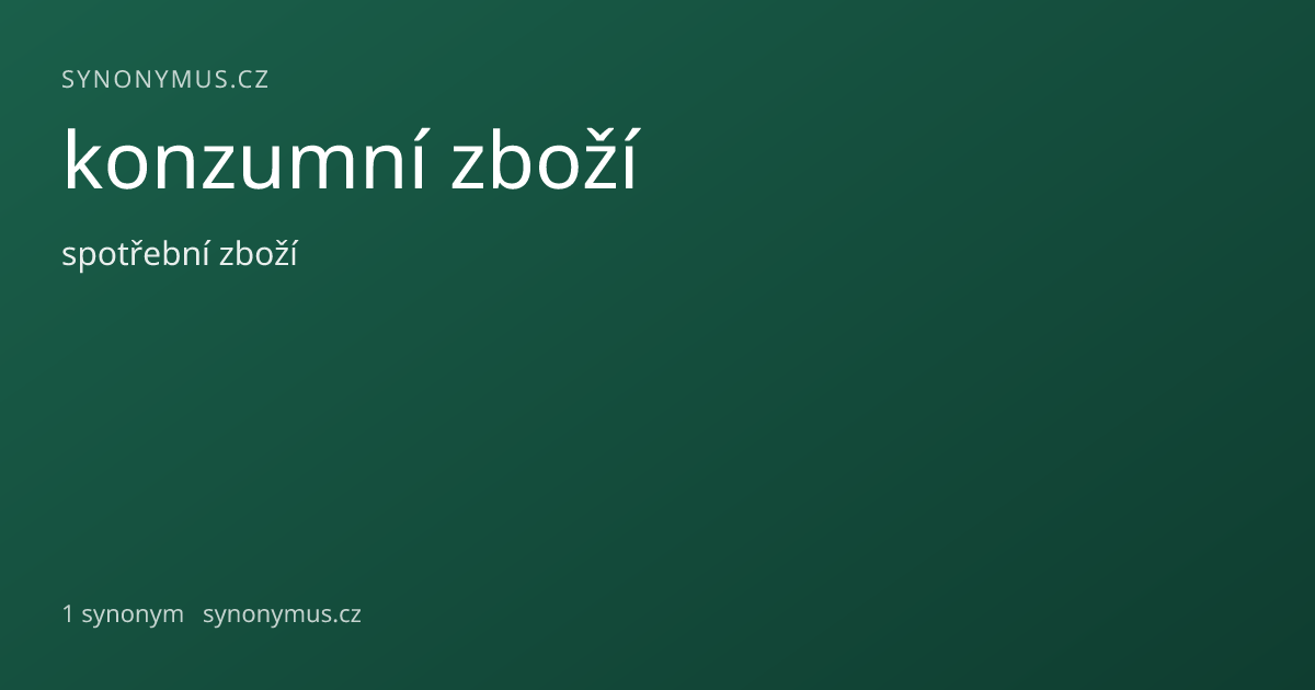 Náhled odkazu: konzumní zboží