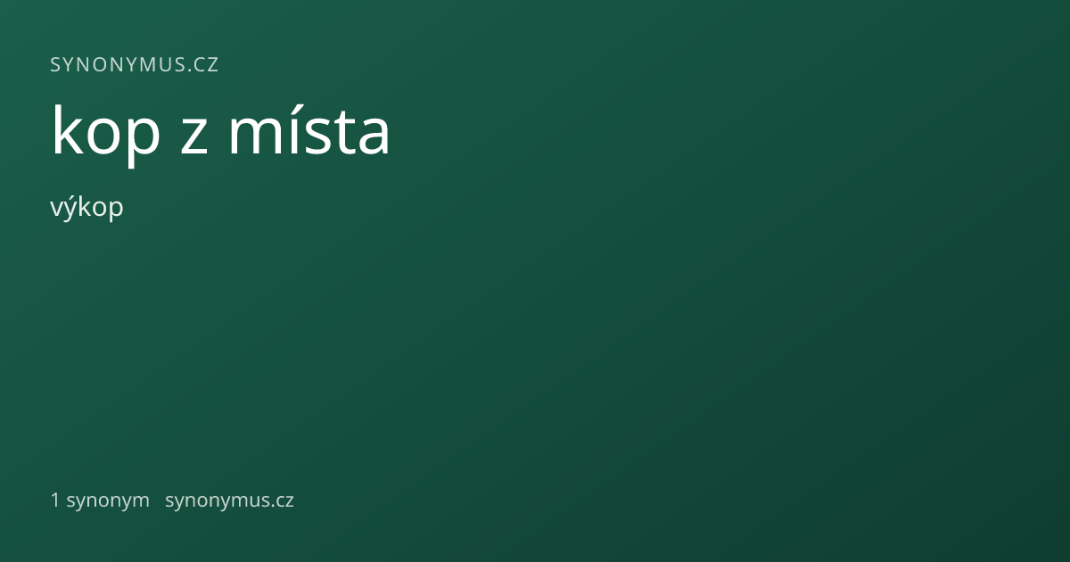 Náhled odkazu: kop z místa