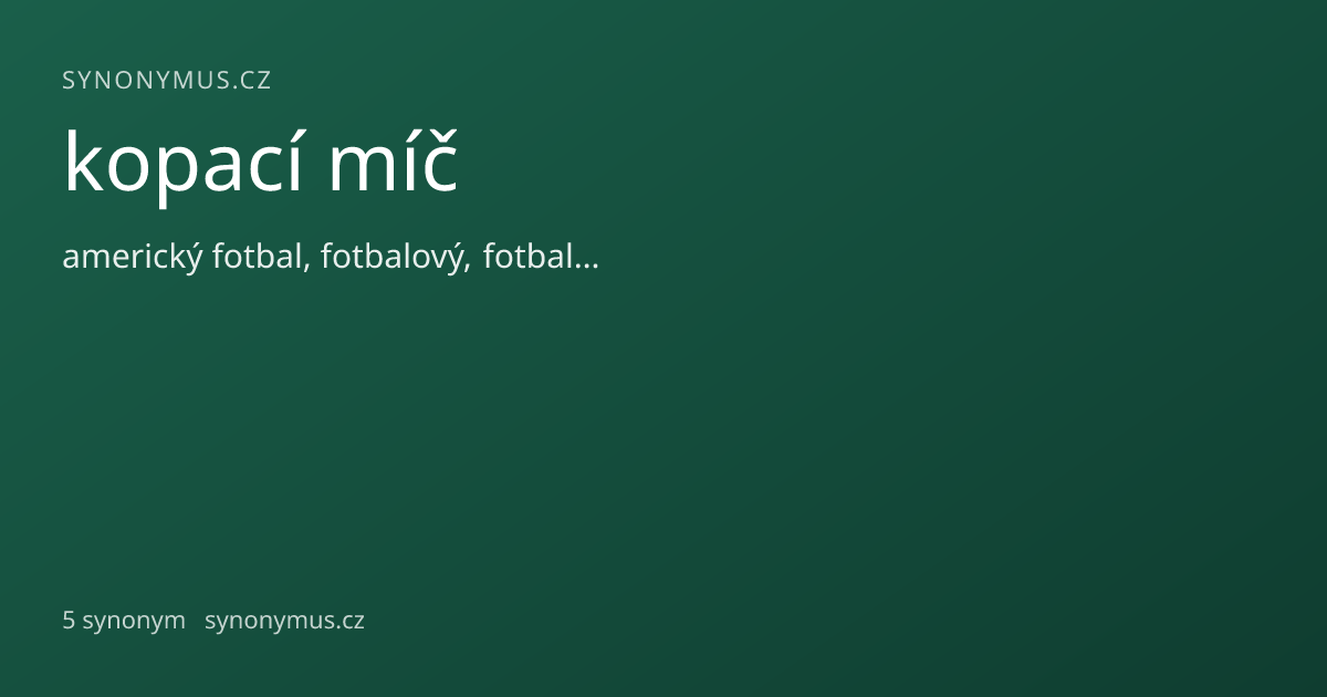 Náhled odkazu: kopací míč