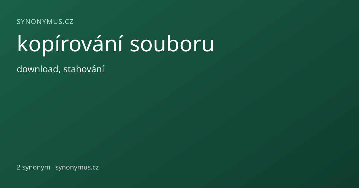 Náhled odkazu: kopírování souboru