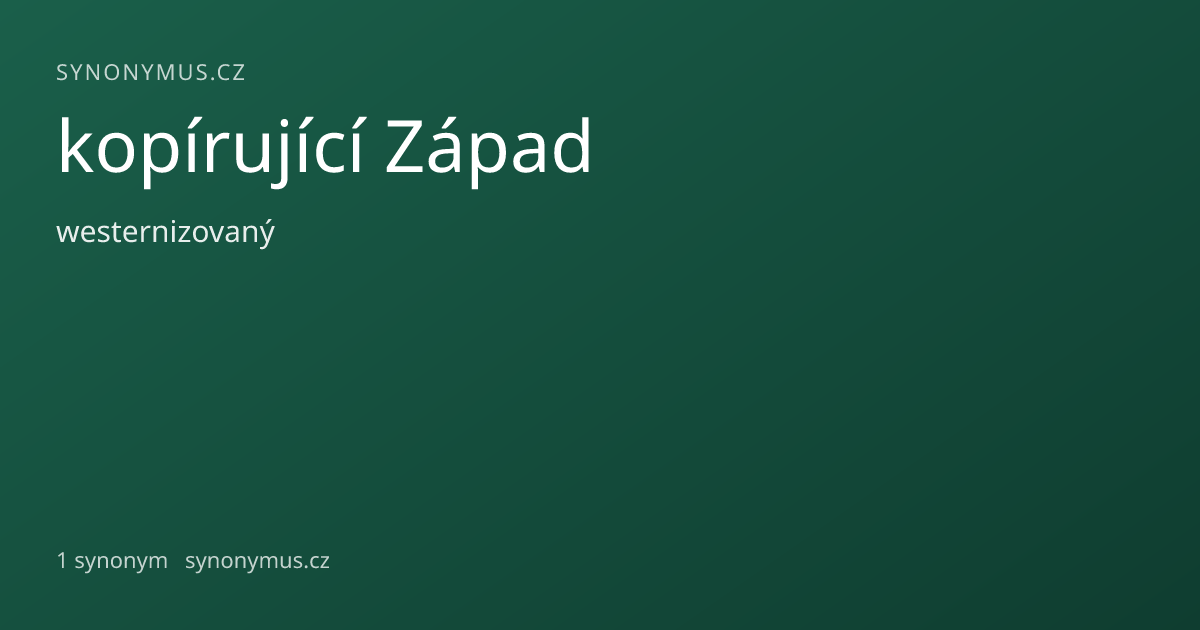 Náhled odkazu: kopírující Západ