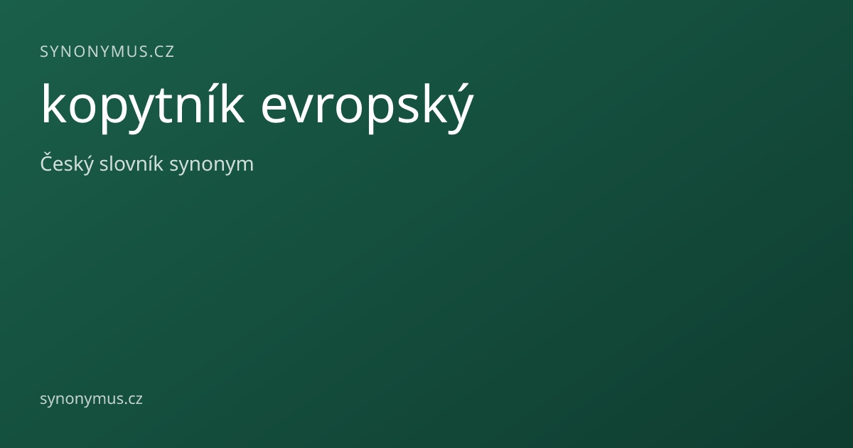 Náhled odkazu: kopytník evropský