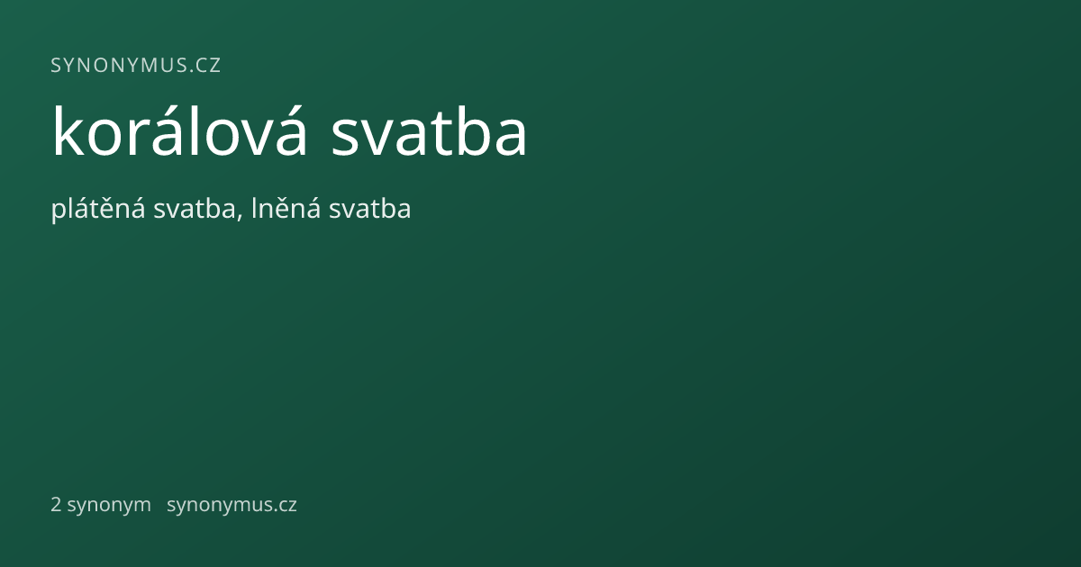 Náhled odkazu: korálová svatba