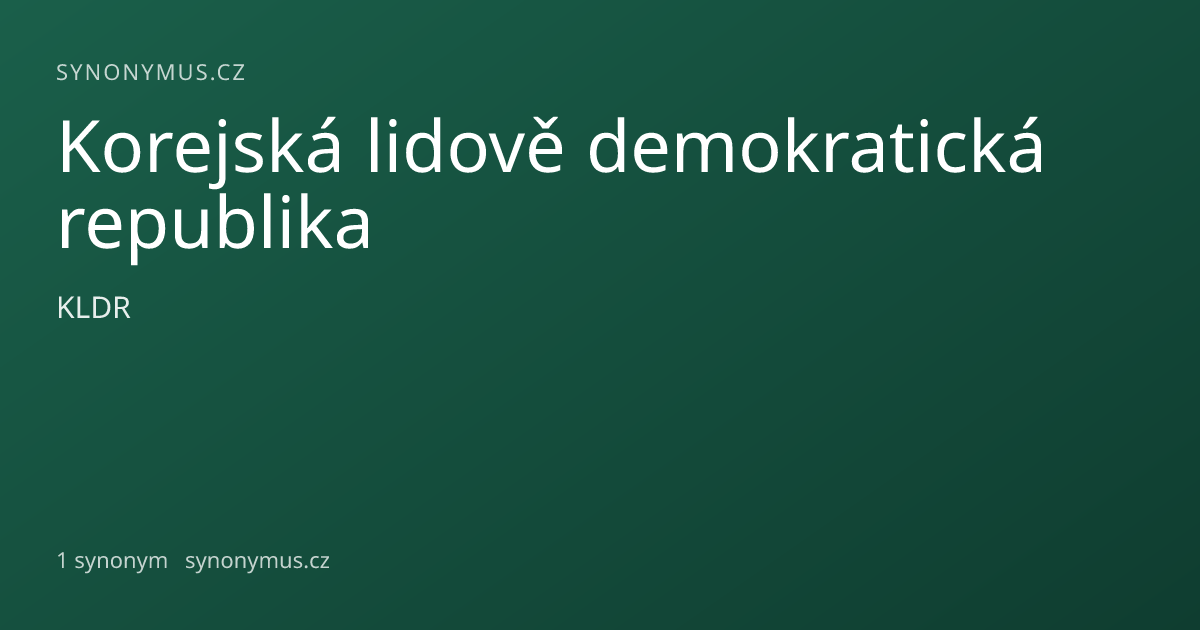 Náhled odkazu: Korejská lidově demokratická republika