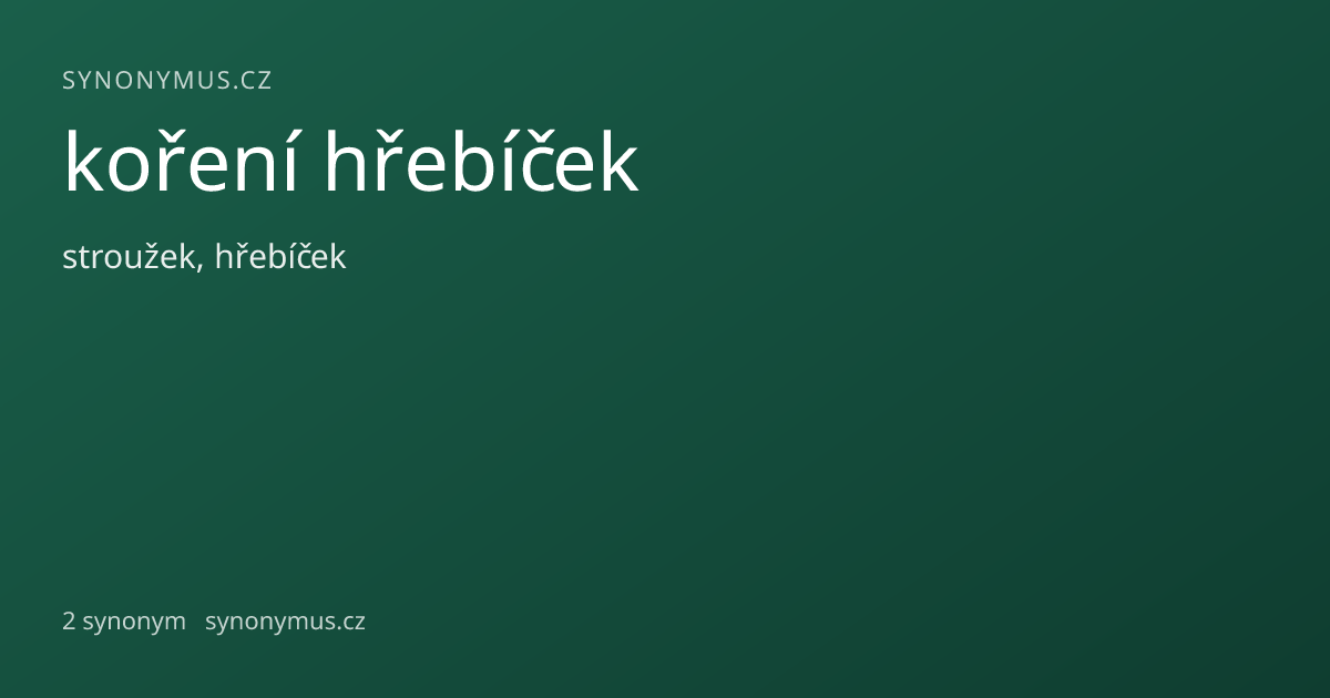 Náhled odkazu: koření hřebíček