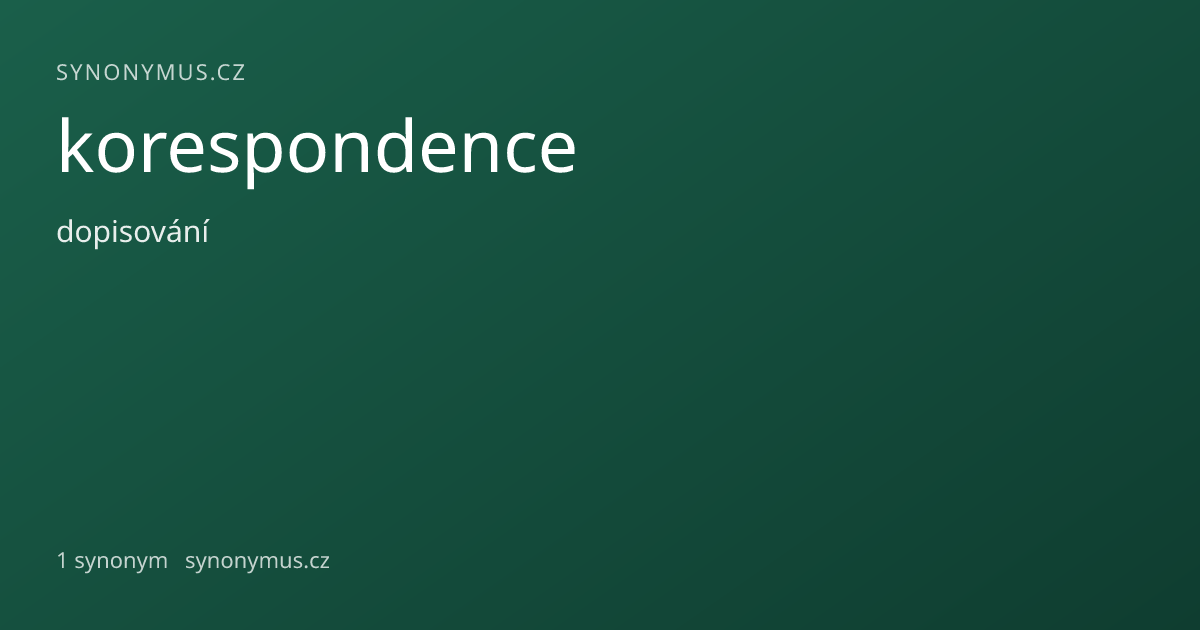 Náhled odkazu: korespondence