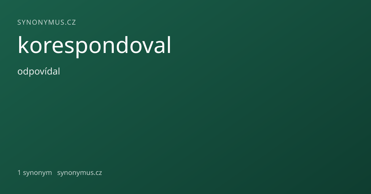 Náhled odkazu: korespondoval