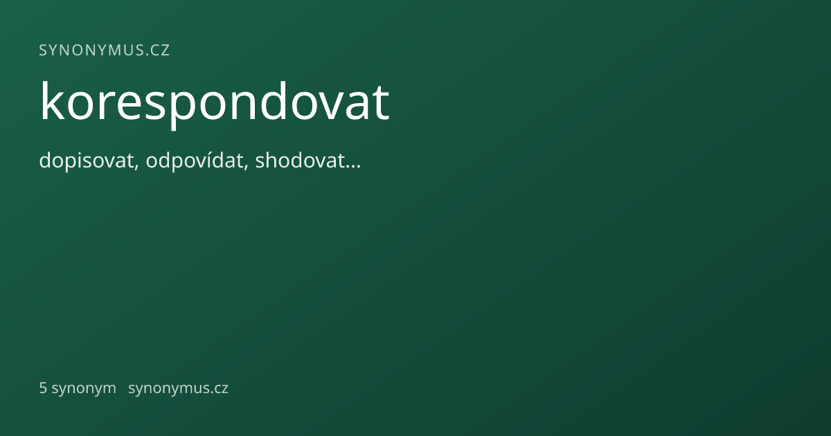 Náhled odkazu: korespondovat