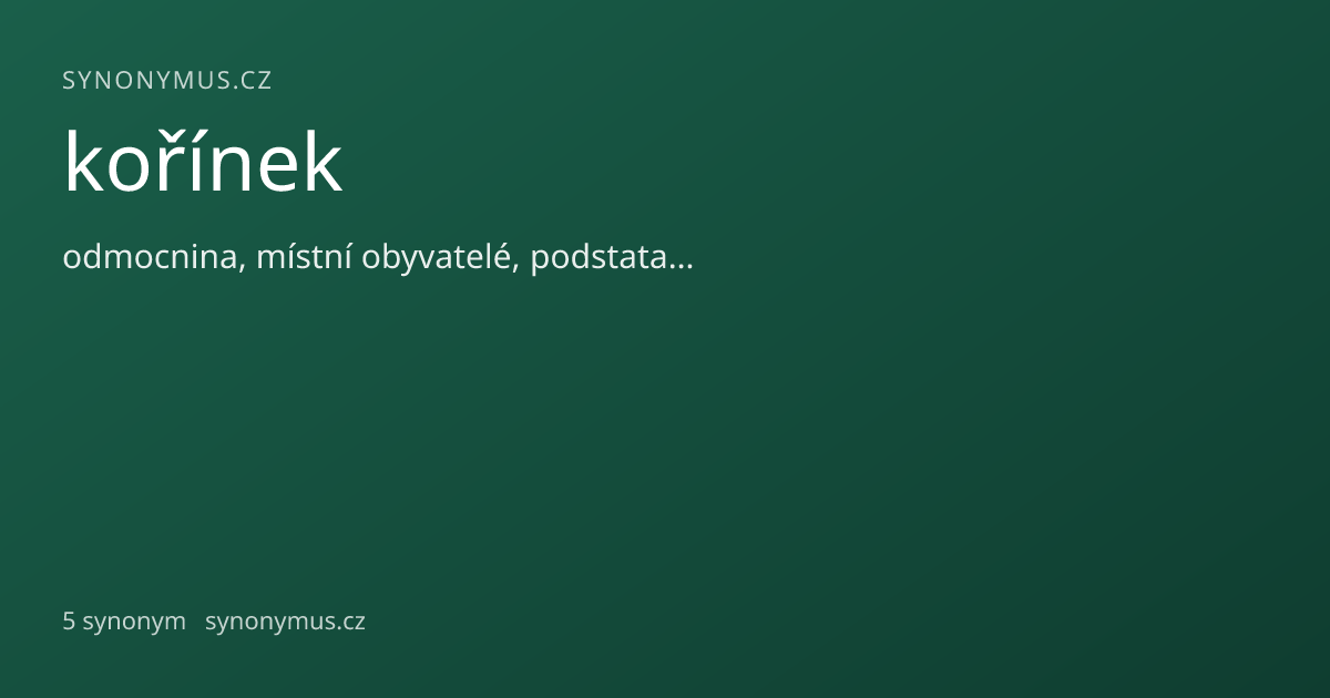 Náhled odkazu: kořínek