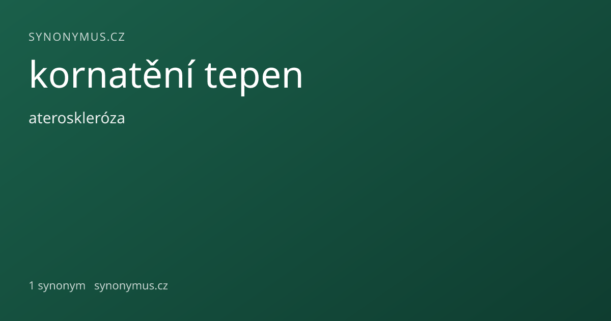 Náhled odkazu: kornatění tepen