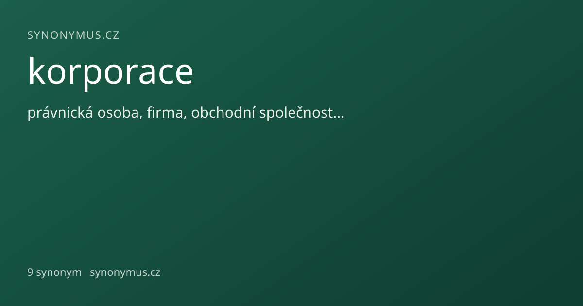 Náhled odkazu: korporace