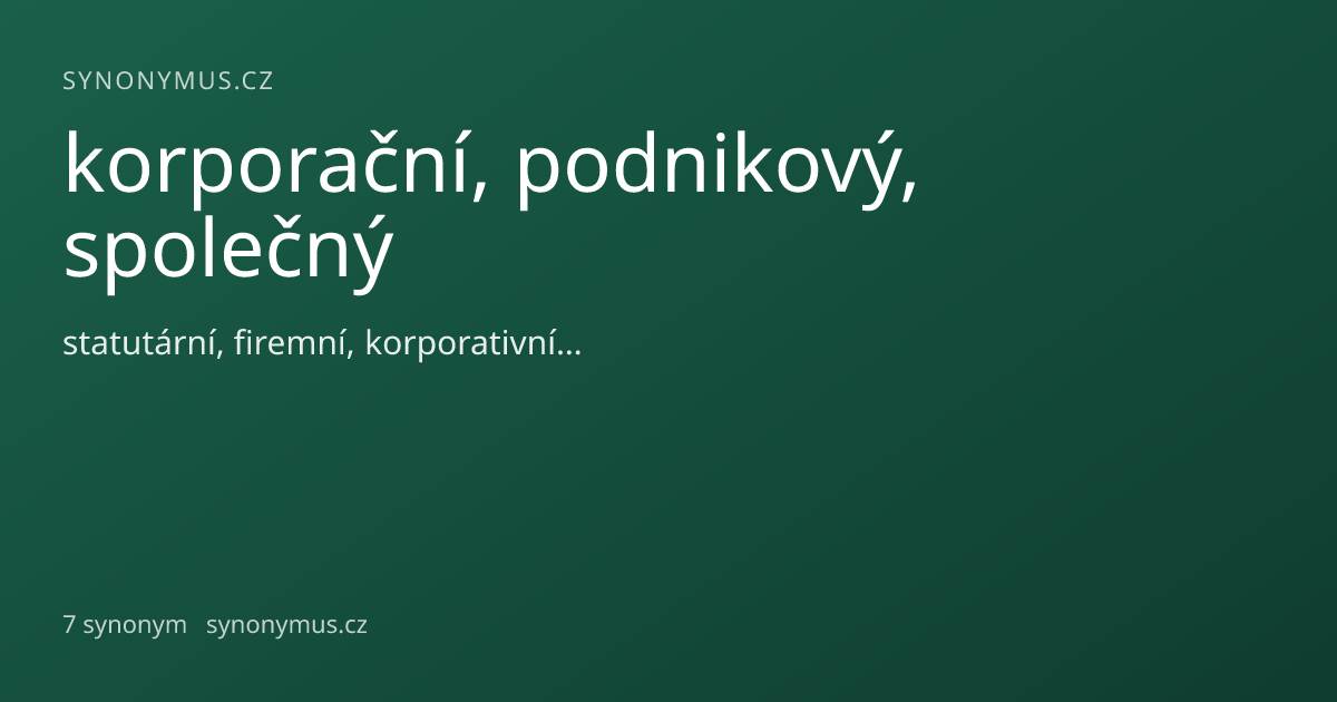 Náhled odkazu: korporační, podnikový, společný