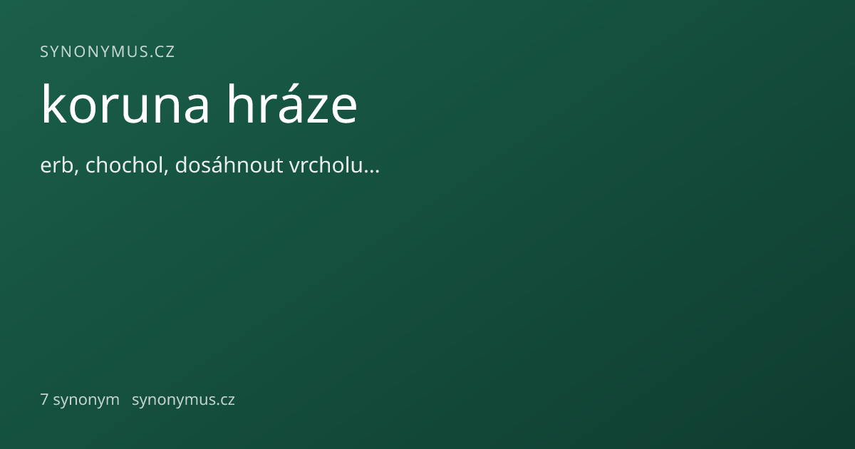 Náhled odkazu: koruna hráze
