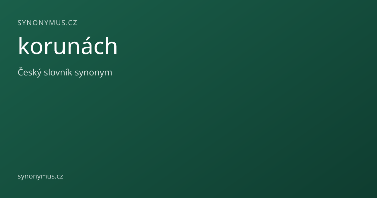 Náhled odkazu: korunách