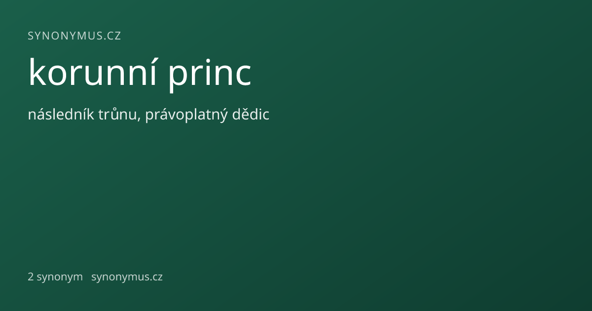 Náhled odkazu: korunní princ