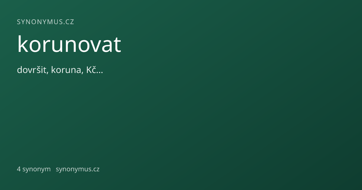 Náhled odkazu: korunovat