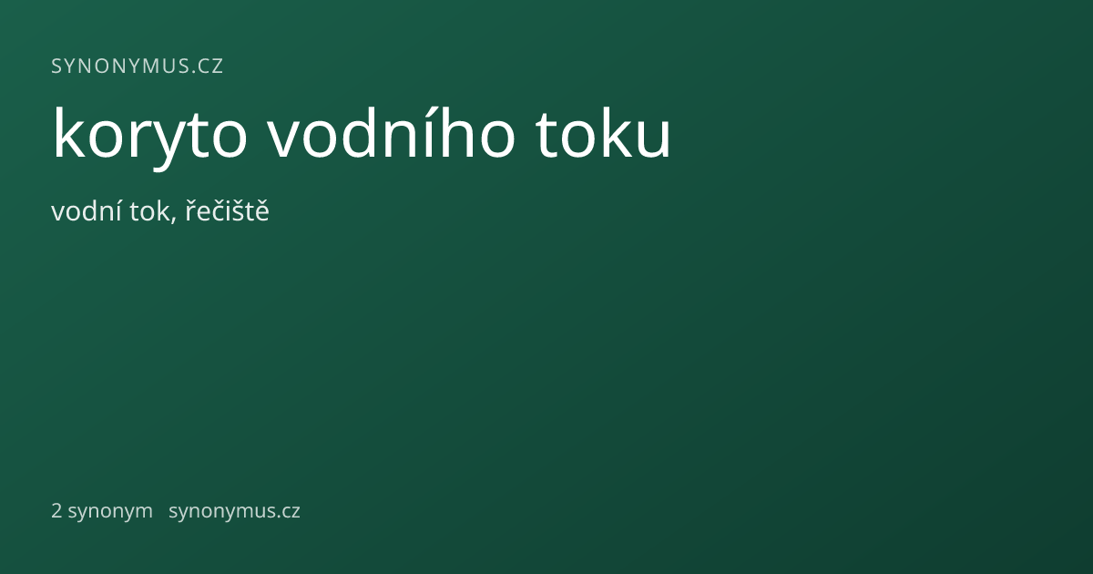 Náhled odkazu: koryto vodního toku