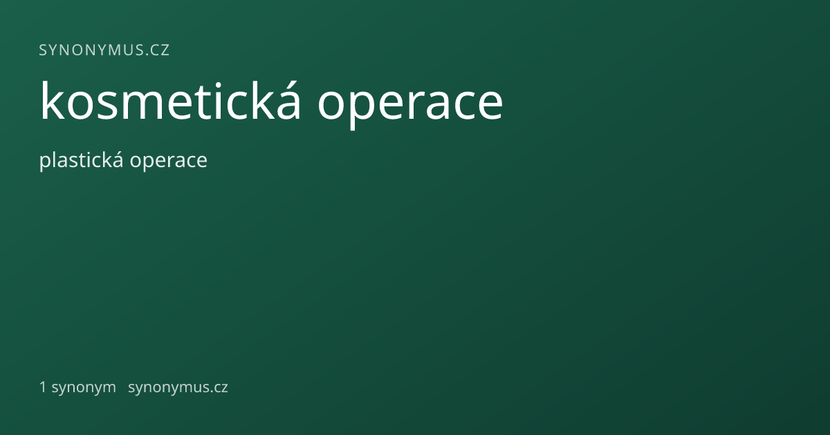 Náhled odkazu: kosmetická operace
