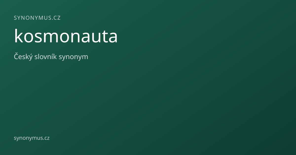 Náhled odkazu: kosmonauta