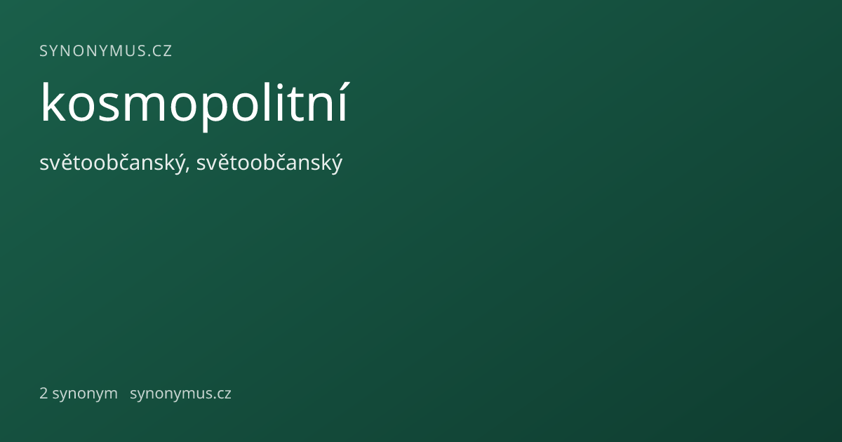 Náhled odkazu: kosmopolitní