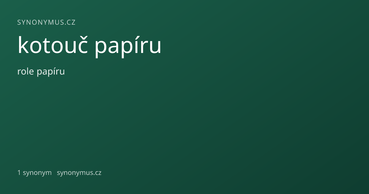 Náhled odkazu: kotouč papíru