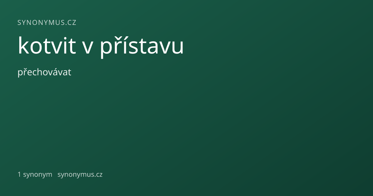 Náhled odkazu: kotvit v přístavu