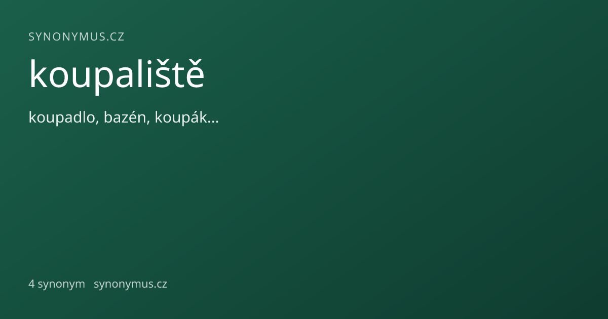 Náhled odkazu: koupaliště