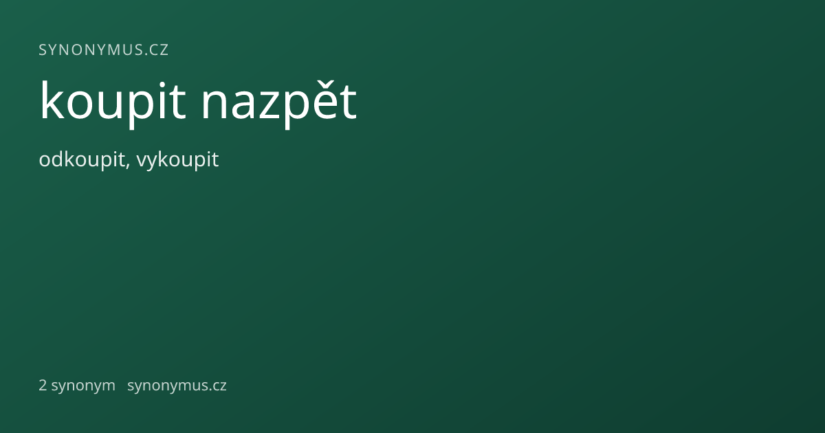 Náhled odkazu: koupit nazpět