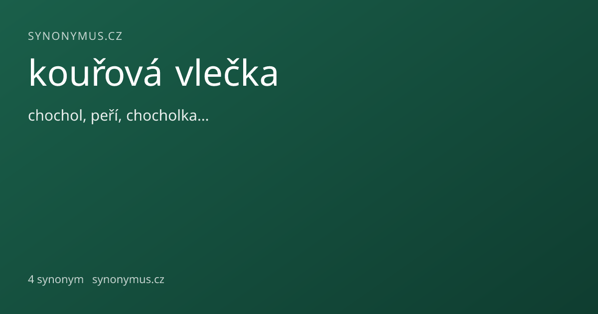 Náhled odkazu: kouřová vlečka