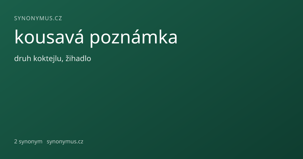 Náhled odkazu: kousavá poznámka