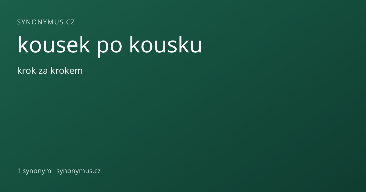 Náhled odkazu: kousek po kousku