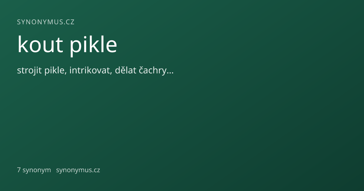 Náhled odkazu: kout pikle
