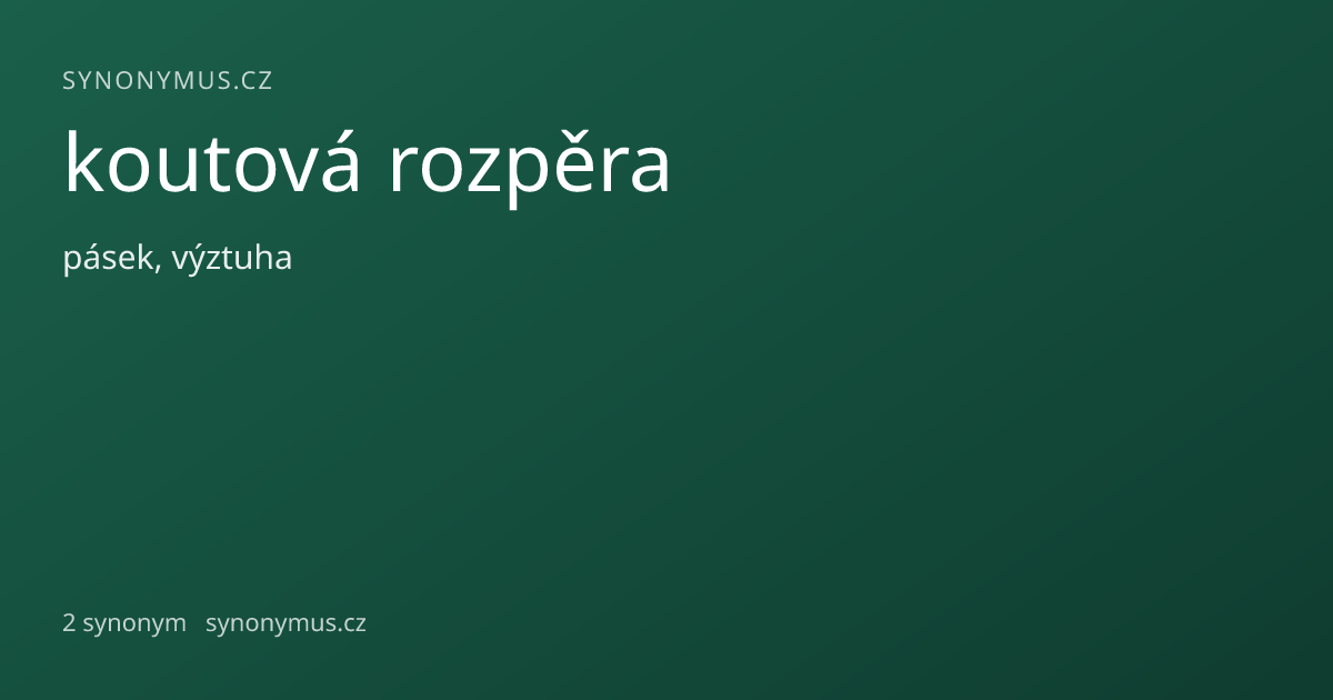 Náhled odkazu: koutová rozpěra
