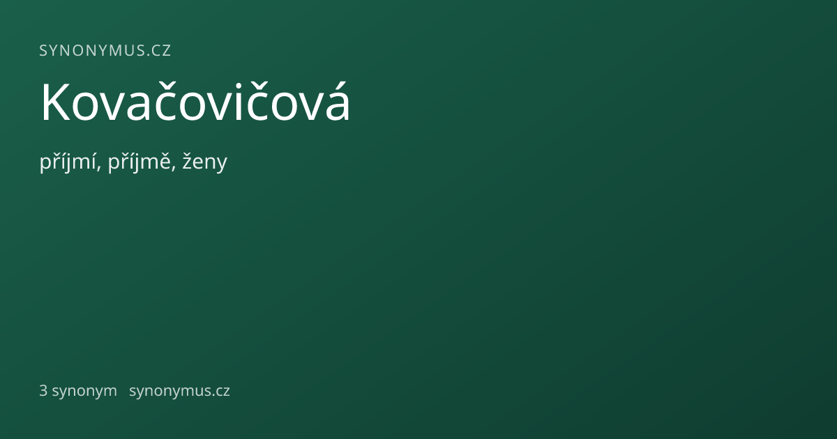 Náhled odkazu: Kovačovičová