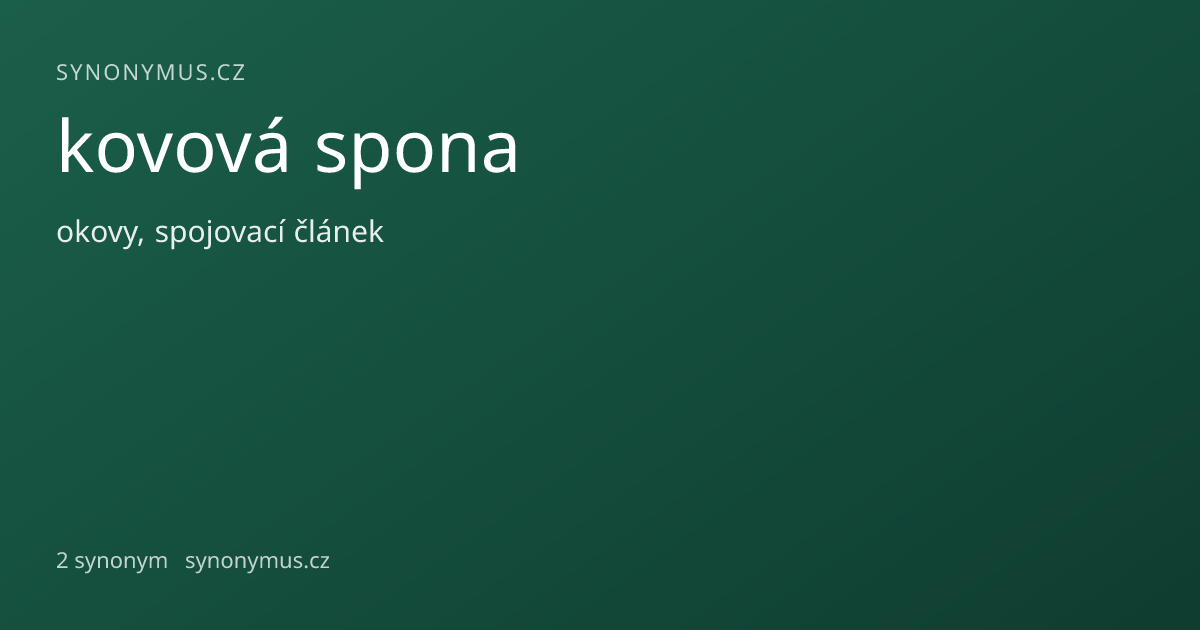 Náhled odkazu: kovová spona