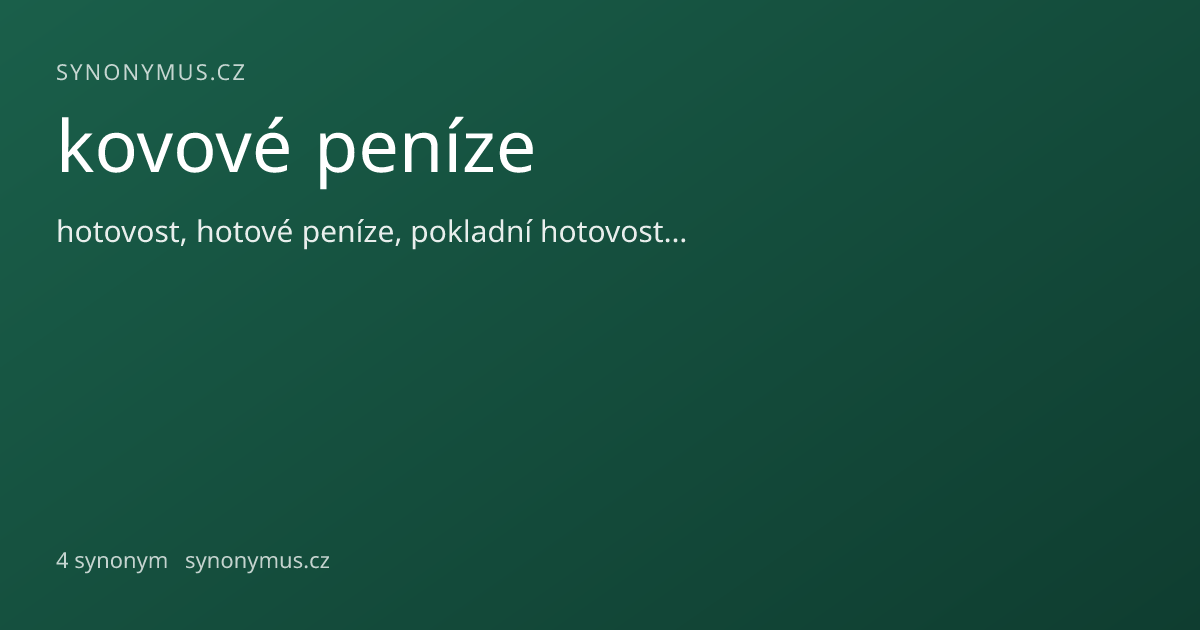 Náhled odkazu: kovové peníze