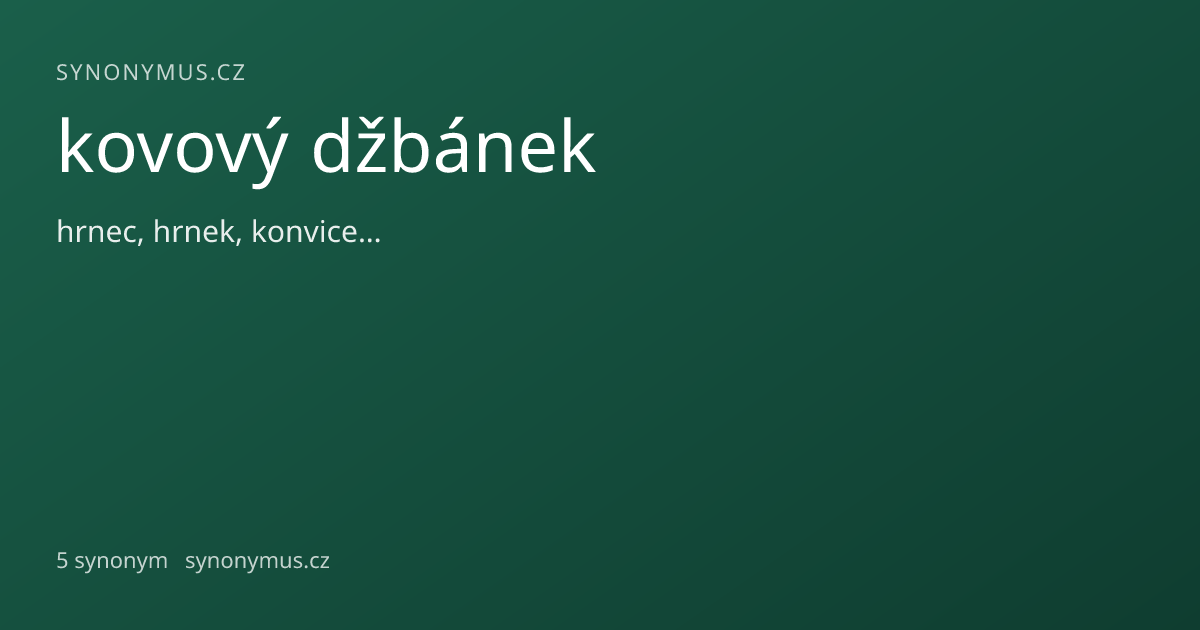 Náhled odkazu: kovový džbánek