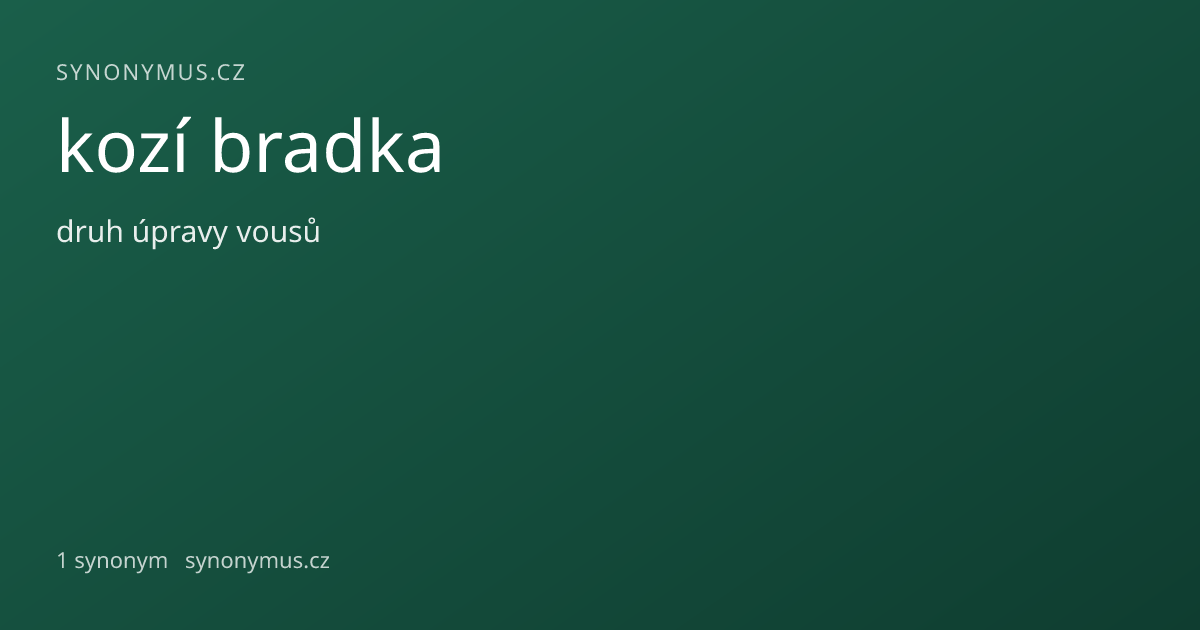 Náhled odkazu: kozí bradka